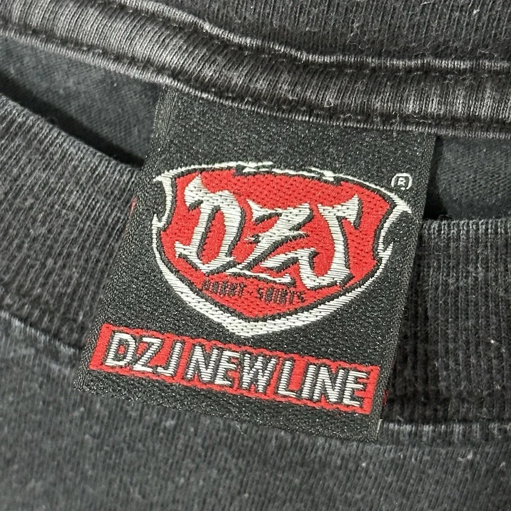 Vintage‎ Poleras DZJ New Line Dark T-Shirt Men's Sz Medium Black Y2K Goth